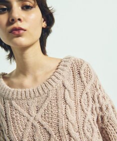 GRACE CONTINENTAL スパングルケーブルニット