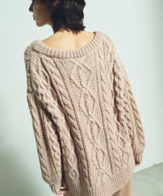 GRACE CONTINENTAL スパングルケーブルニット