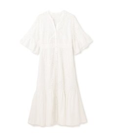 GRACE CONTINENTAL ヤシ柄カットワークワンピース