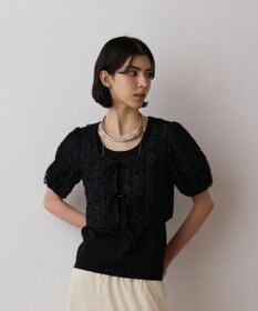 GRACE CONTINENTAL レーススカラトップ ブラック