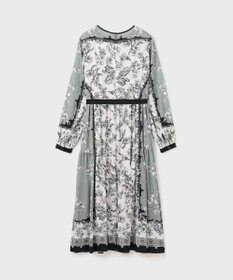 GRACE CONTINENTAL フラワーパネルプリントワンピース