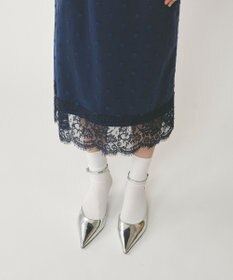 GRACE CONTINENTAL ドットチュールタイトスカート