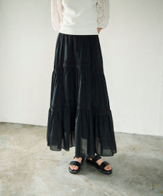 GRACE CONTINENTAL ギャザーレースロングスカート