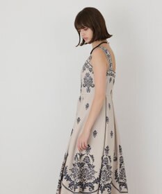 GRACE CONTINENTAL ダマスクパターンプリントワンピース