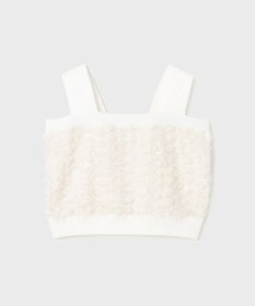 GRACE CONTINENTAL フリンジニットベアトップ