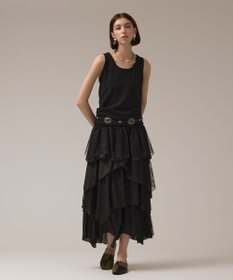 GRACE CONTINENTAL レースコンビティアードスカート