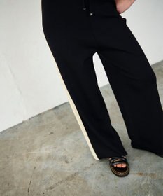 GRACE CONTINENTAL バイカラーニットパンツ