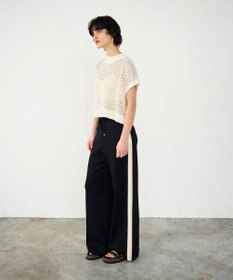 GRACE CONTINENTAL バイカラーニットパンツ