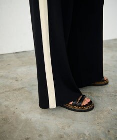 GRACE CONTINENTAL バイカラーニットパンツ