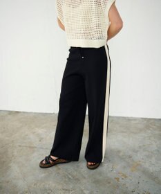 GRACE CONTINENTAL バイカラーニットパンツ