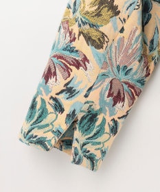 GRACE CONTINENTAL フラワージャガードノーカラージャケット