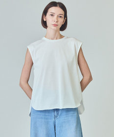 GRACE CONTINENTAL バックロゴ刺繍ノースリーブ ホワイト