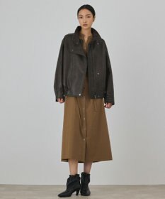 GRACE CONTINENTAL フェイクレザーブルゾン
