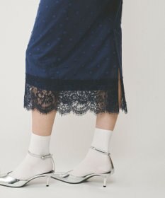 GRACE CONTINENTAL ドットチュールタイトスカート