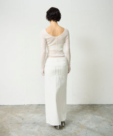 GRACE CONTINENTAL ラメシアーリブニットトップ