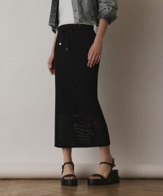 GRACE CONTINENTAL メッシュタイトニットスカート