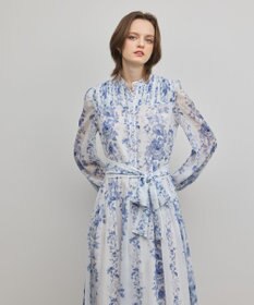 GRACE CONTINENTAL フラワープリントティアードワンピース