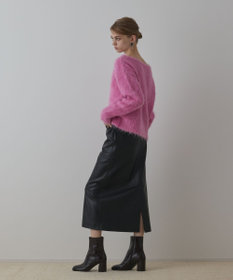 GRACE CONTINENTAL フェイクレザータイトスカート