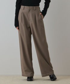 GRACE CONTINENTAL タックカーブパンツ ベージュ