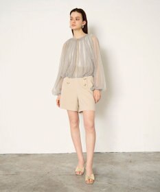 GRACE CONTINENTAL ギャザーチュールブルゾン