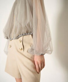 GRACE CONTINENTAL ギャザーチュールブルゾン