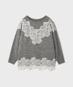GRACE CONTINENTAL レースドルマンニットトップ