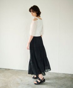 GRACE CONTINENTAL ギャザーレースロングスカート