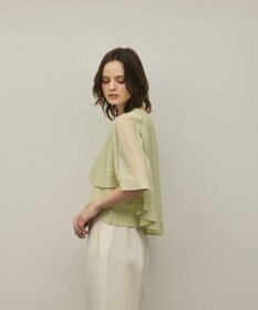 GRACE CONTINENTAL シアーケープニットカーディガン