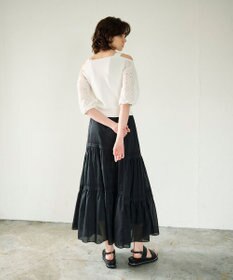 GRACE CONTINENTAL ギャザーレースロングスカート