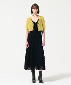 GRACE CONTINENTAL フェザースリーブニットカーディガン