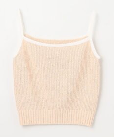 GRACE CONTINENTAL バイカラーニットノースリーブ