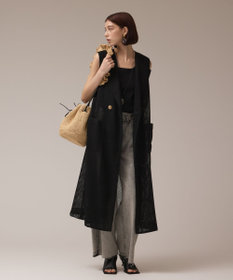 GRACE CONTINENTAL カラミロングジレ ブラック