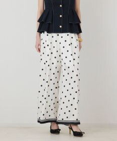 GRACE CONTINENTAL ドットツイルパンツ