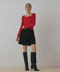 GRACE CONTINENTAL ハイゲージリブニットトップ