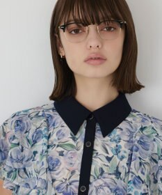 GRACE CONTINENTAL フラワープリントラッフルフリルブラウス