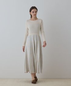 GRACE CONTINENTAL ラメモールニットジャガードワンピース キナリ