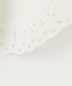 GRACE CONTINENTAL カットワークリブニットトップ