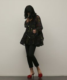 GRACE CONTINENTAL ボタニカルプリントチュニックトップ