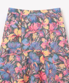 GRACE CONTINENTAL フラワージャガードフレアスカート