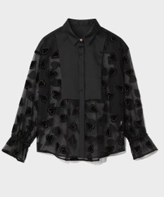 GRACE CONTINENTAL ハートオパールコンビシャツ