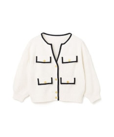 GRACE CONTINENTAL バイカラールーズニットカーディガン