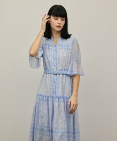 GRACE CONTINENTAL ペイズリーカレイドプリントワンピース