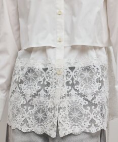 GRACE CONTINENTAL レースティアードシャツ