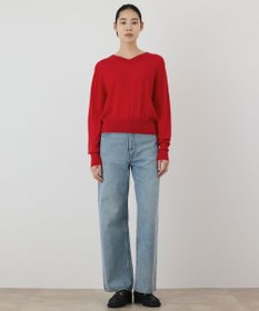 GRACE CONTINENTAL バイカラーウールニットトップ