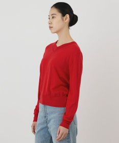 GRACE CONTINENTAL バイカラーウールニットトップ