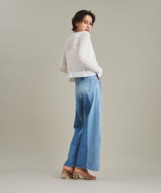 GRACE CONTINENTAL 切替ワイドデニムパンツ
