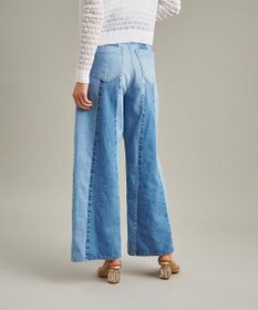 GRACE CONTINENTAL 切替ワイドデニムパンツ