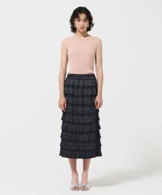 GRACE CONTINENTAL リブシアーニットトップ