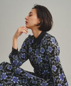 GRACE CONTINENTAL レース刺繍タックワンピース