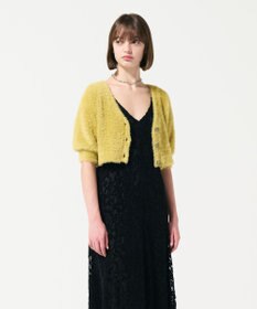 GRACE CONTINENTAL フェザースリーブニットカーディガン